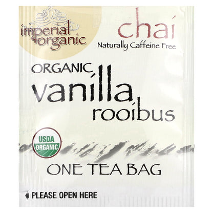 Uncle Lee's Tea, Imperial Organic, Vanilla Rooibos Chai, Caffeine Free, 18 Tea Bags, 1.14 oz (32.4 g)