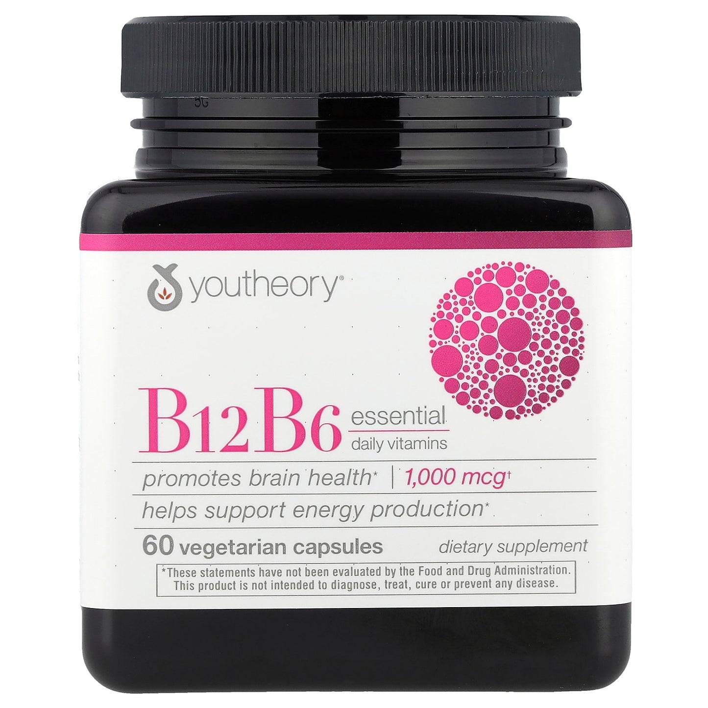 Youtheory, B12 B6 Essential Daily Vitamins, 60 Vegetarian Capsules