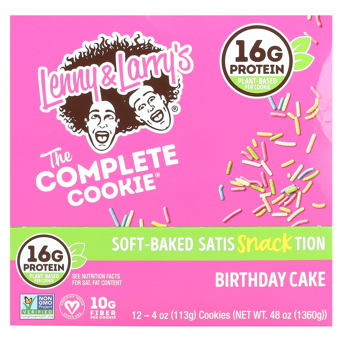 Lenny & Larry's, The Complete Cookie®, Birthday Cake, 12 Cookies, 4 oz (113 g) Each