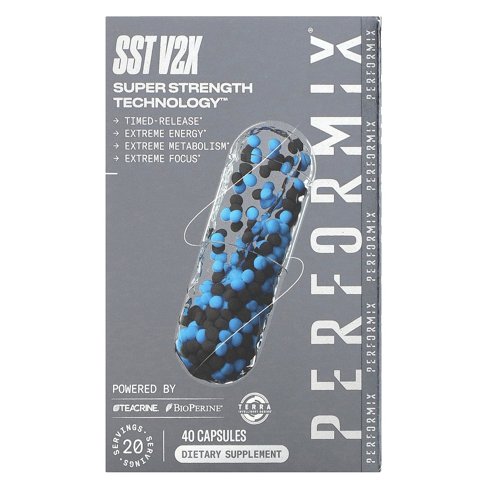 Performix, SST V2X Super Strength Technology, 40 Capsules