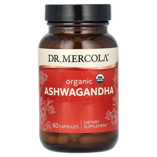 Dr. Mercola, Organic Ashwagandha, 60 Capsules (400 mg per Capsule)