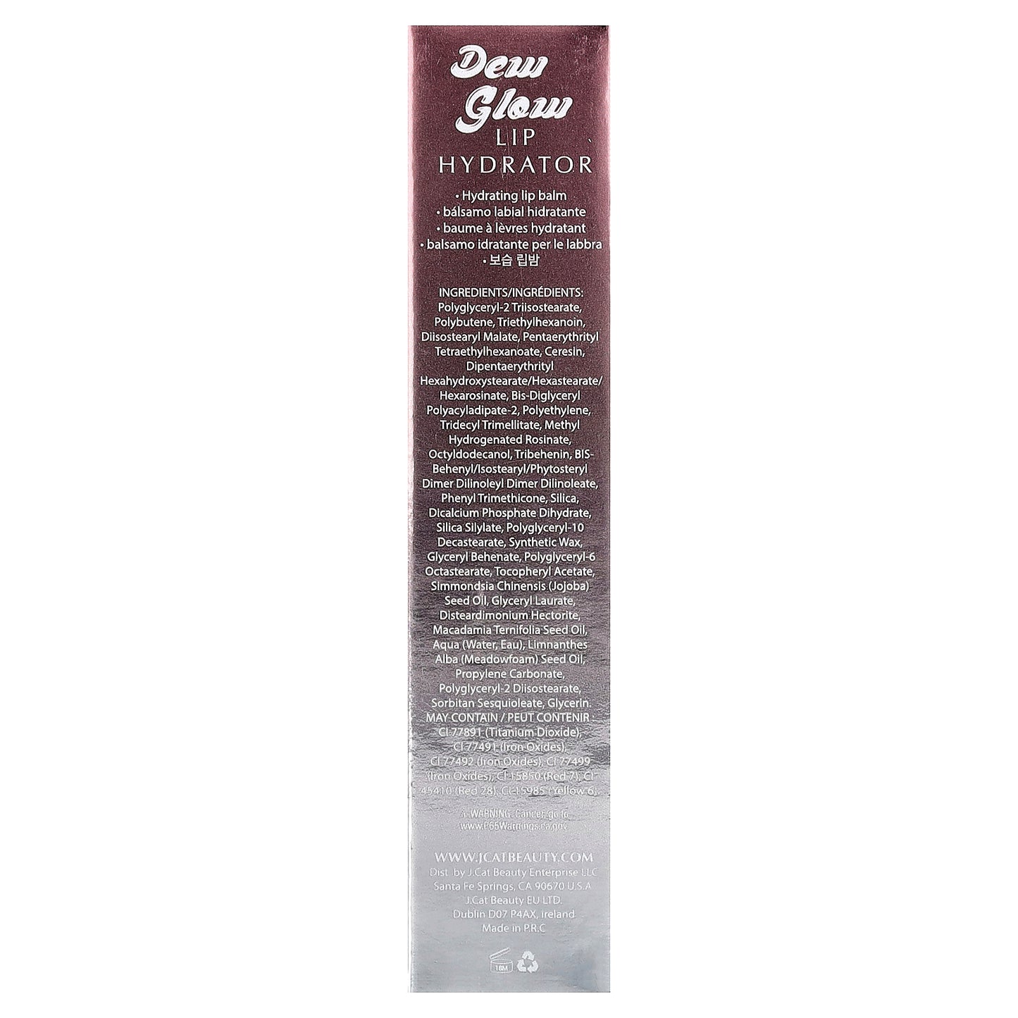 J.Cat Beauty, Dew Glow, Lip Hydrator, DLB107 Melting Your Heart, 0.12 oz (3.4 g)