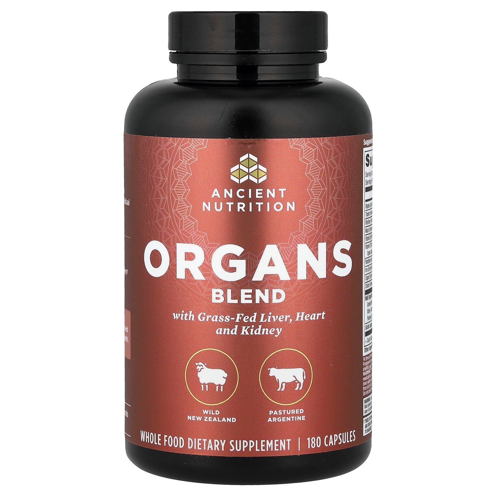 Ancient Nutrition, Organs Blend, 180 Capsules