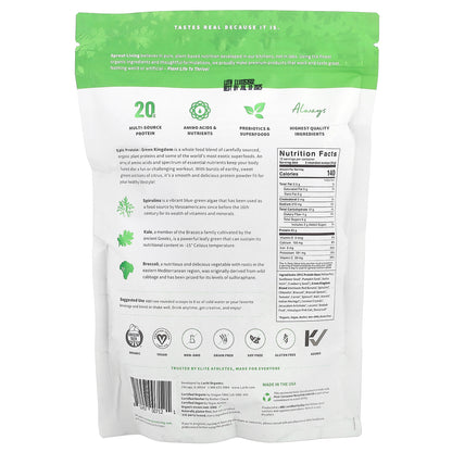 Sprout Living, Epic Protein®, Organic Plant Protein + Superfoods, Green Kingdom, 1 lb (456 g)