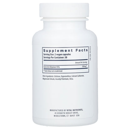 Vital Nutrients, Quercetin, 100 Vegan Capsules (250 mg per Capsule)
