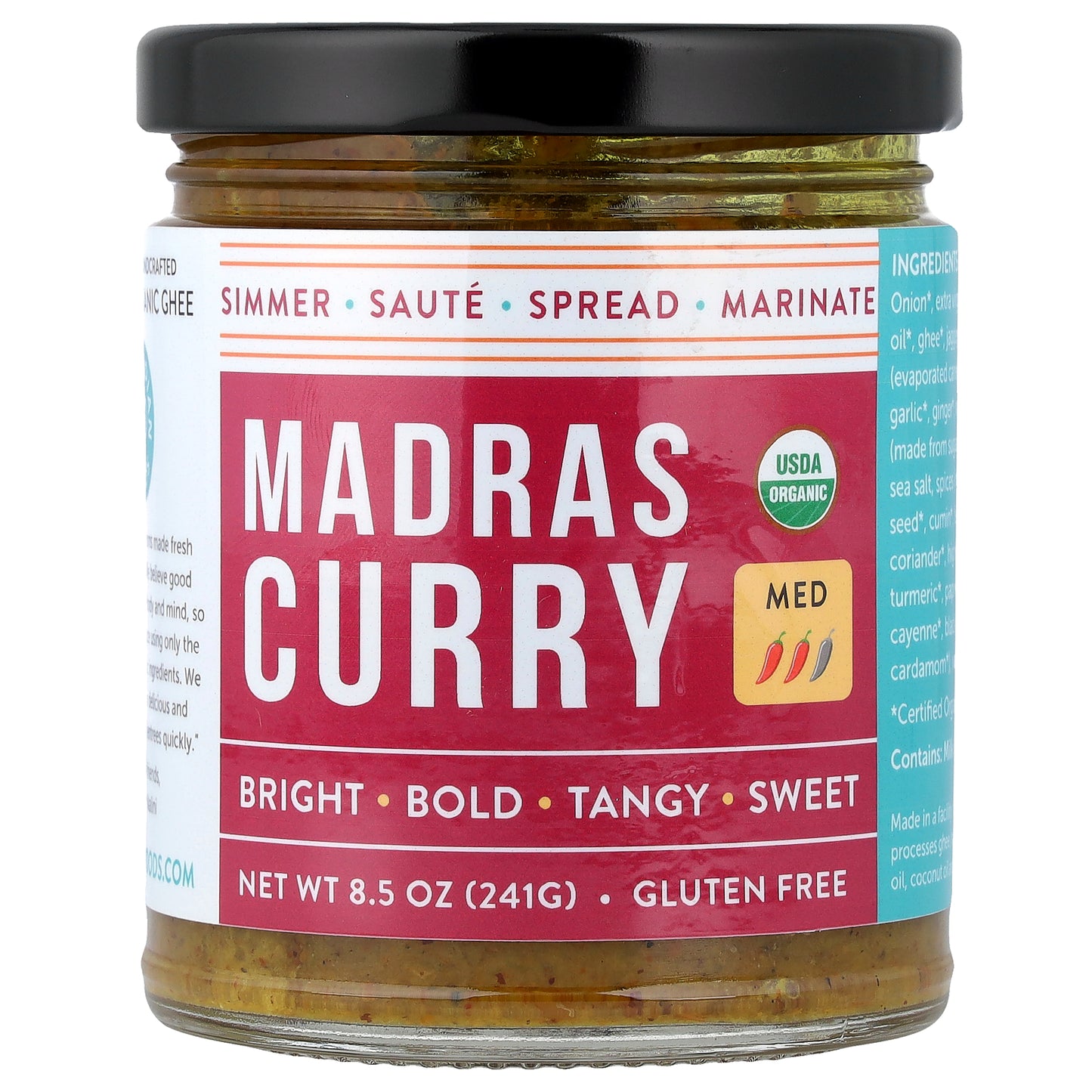 Pure Indian Foods, Madras Curry, Medium, 8.5 oz (241 g)