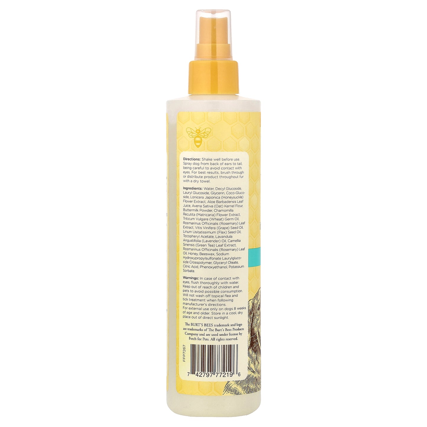 Burt's Bees, Itch-Soothing Spray For Dogs with Honeysuckle and Aloe Vera, 10 fl oz (296 ml)