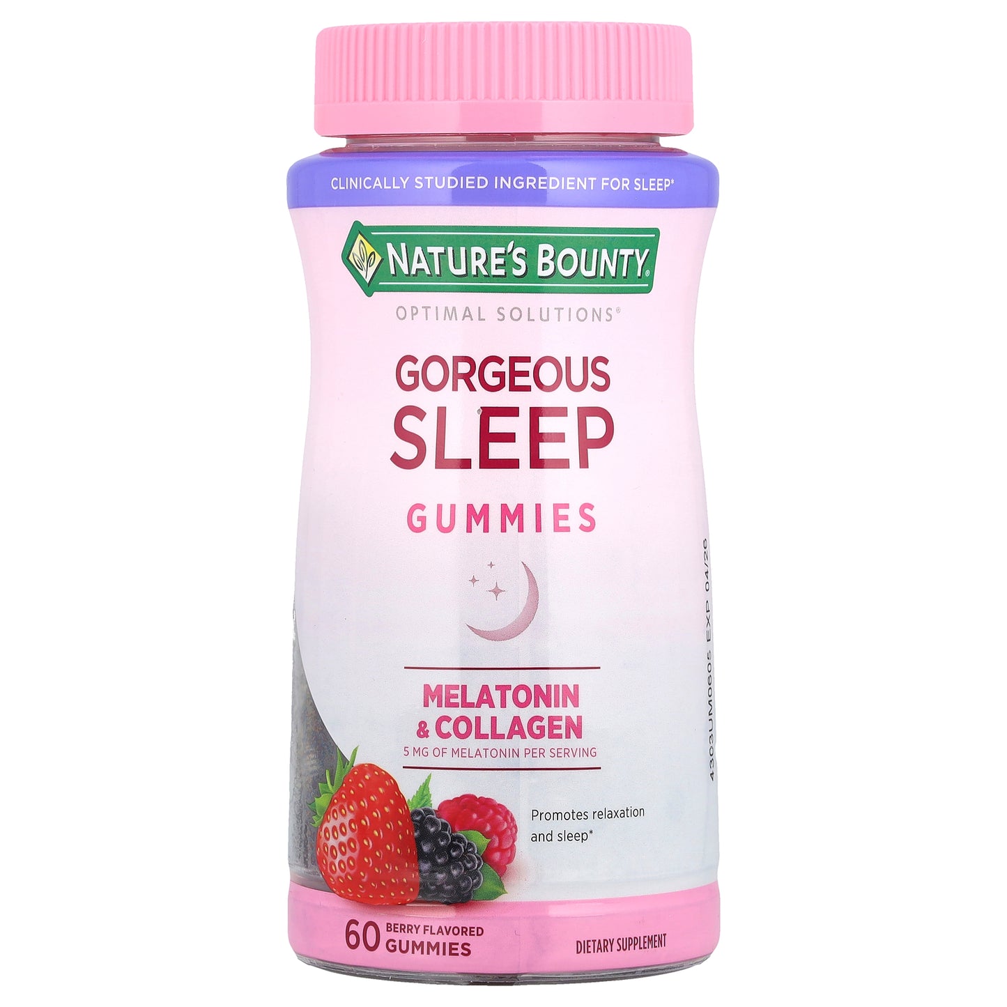 Nature's Bounty, Optimal Solutions®, Gorgeous Sleep Gummies, Berry, 60 Gummies