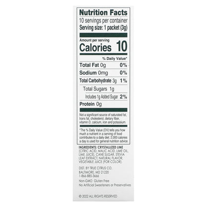 True Citrus, True Lime, Limeade, Black Cherry, 10 Packets, 0.11 oz (3 g) Each