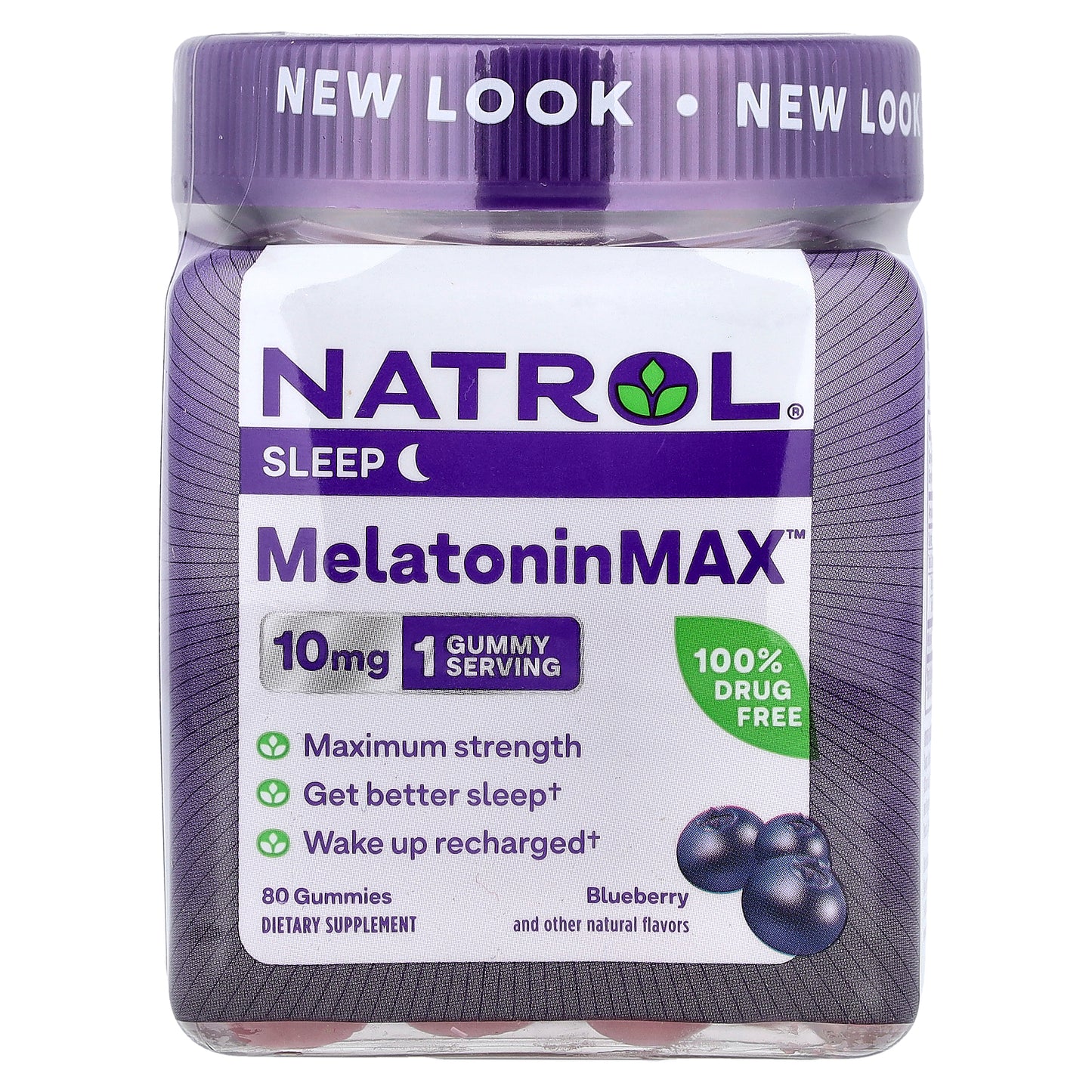 Natrol, MelatoninMax™, Blueberry, 10 mg, 80 Gummies