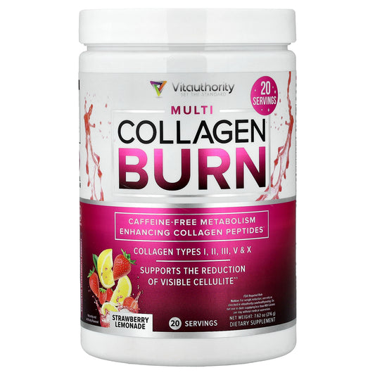 Vitauthority, Multi Collagen Burn, Strawberry Lemonade, 7.62 oz (216 g)