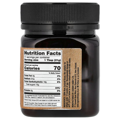 Egmont Honey, Manuka Honey, Raw And Unpasteurized, UMF 20+, MGO 829+, 8.82 oz (250 g)