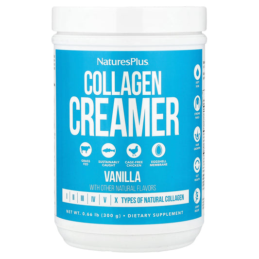 NaturesPlus, Collagen Creamer, Vanilla, 0.66 lb (300 g)
