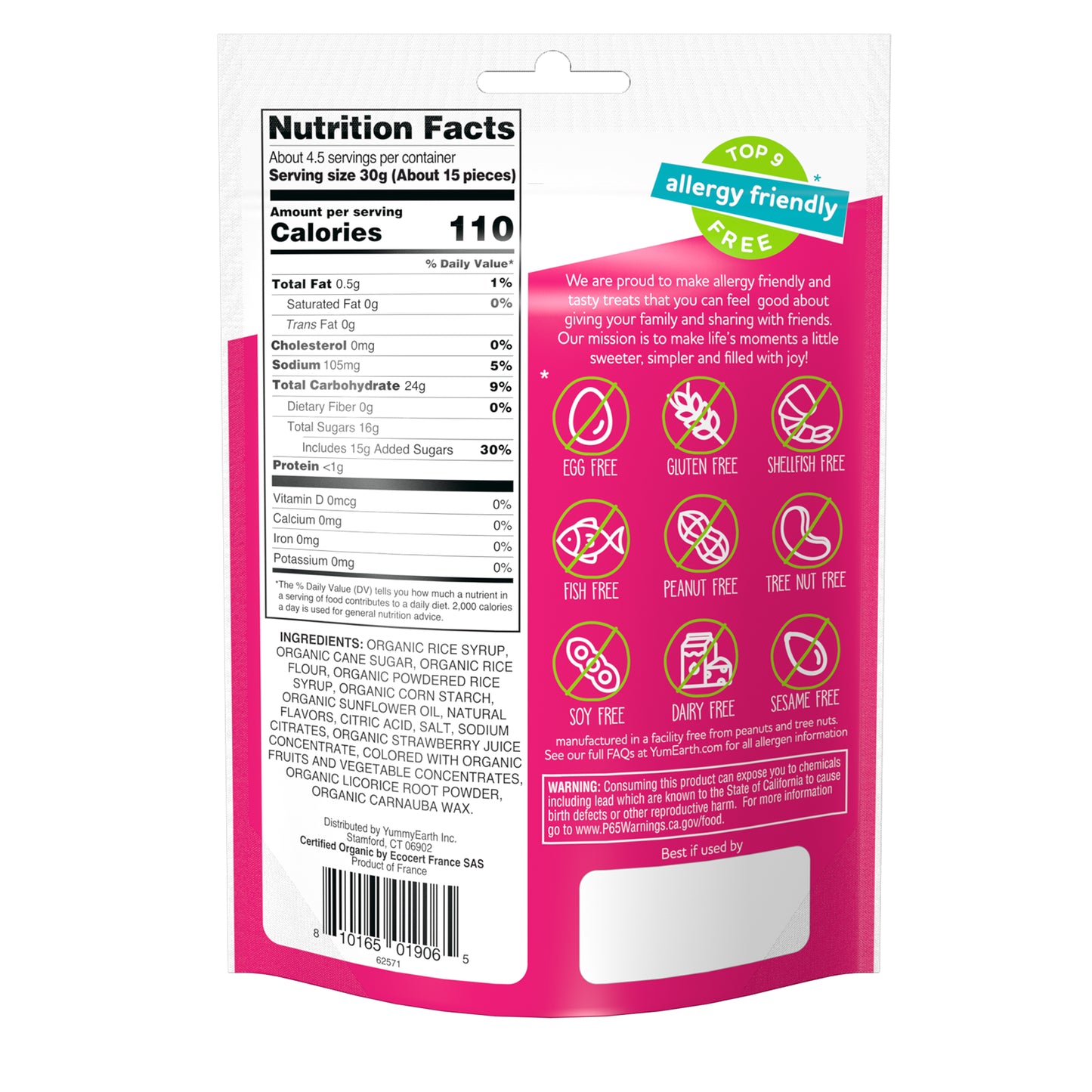 YumEarth, Gluten Free Licorice, Strawberry, 5 oz (142 g)