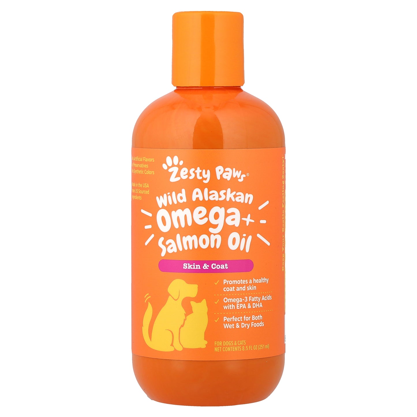 Zesty Paws, Wild Alaskan Omega + Salmon Oil, For Dogs & Cats, 8.5 fl oz (251 ml)