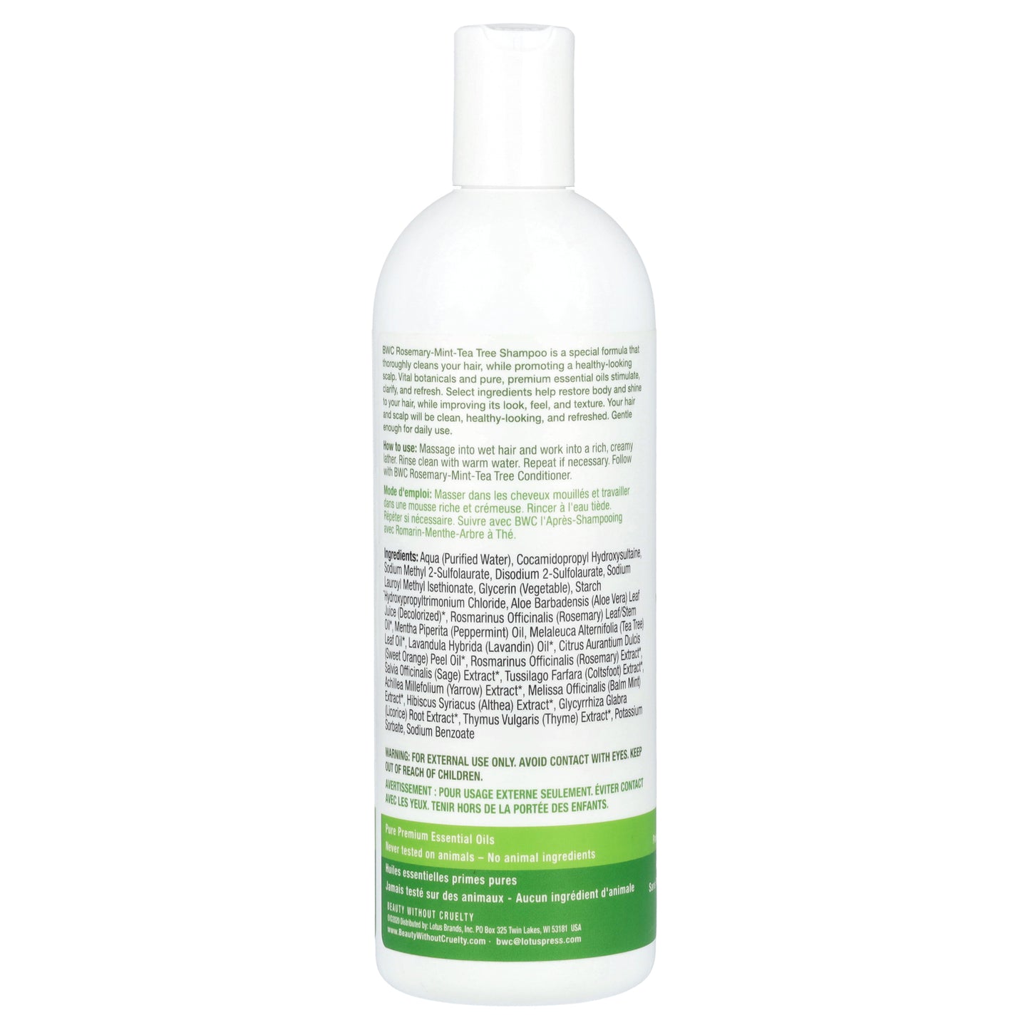 Beauty Without Cruelty, Shampoo, Rosemary Mint Tea Tree, 16 fl oz (473 ml)