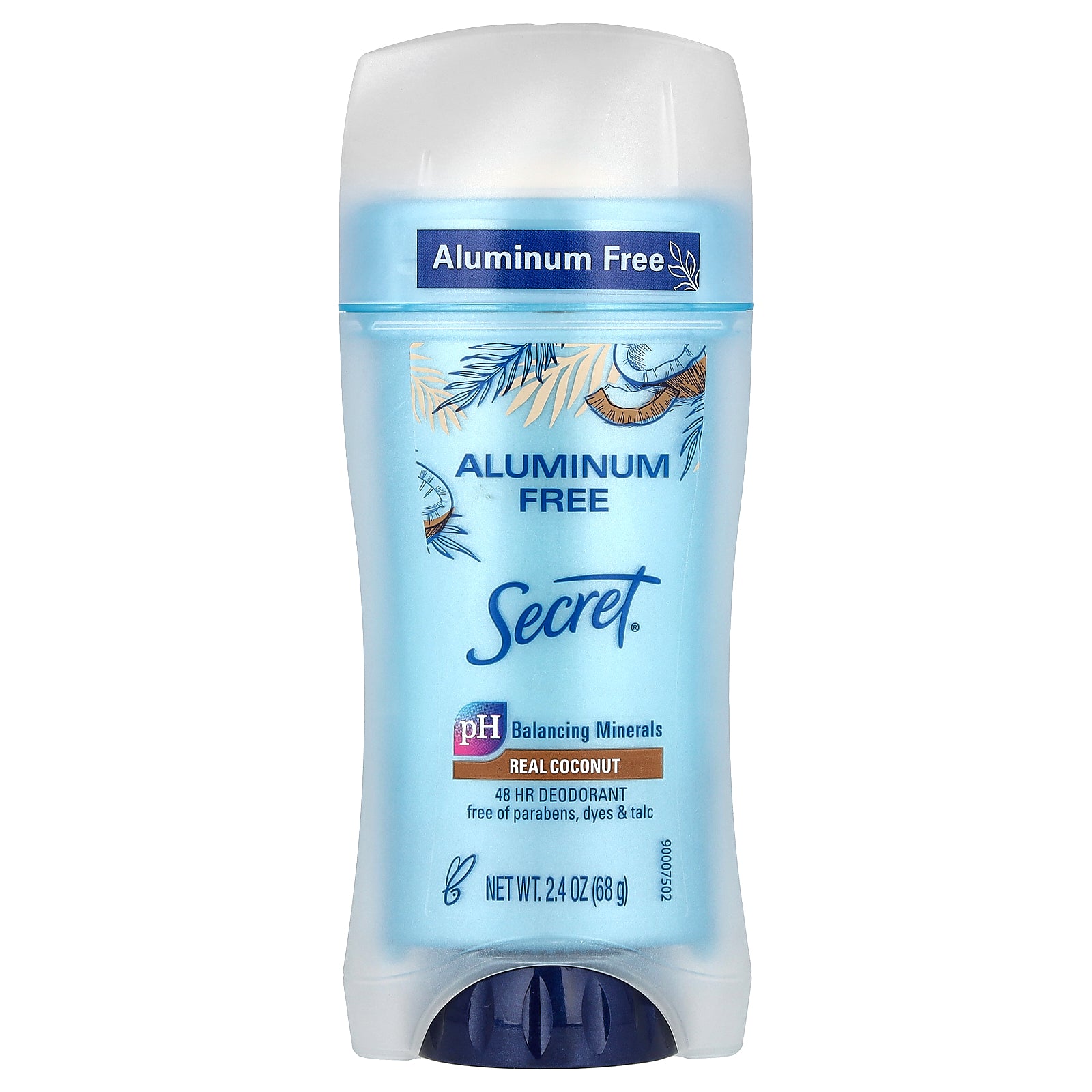 Secret, Aluminum Free Deodorant, Real Coconut,  2.4 oz (68 g)