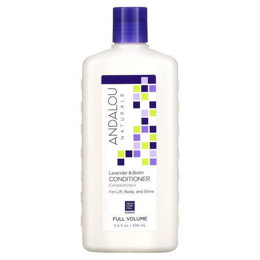 Andalou Naturals, Conditioner, Full Volume, For Lift, Body, and Shine, Lavender & Biotin, 11.5 fl oz (340 ml)