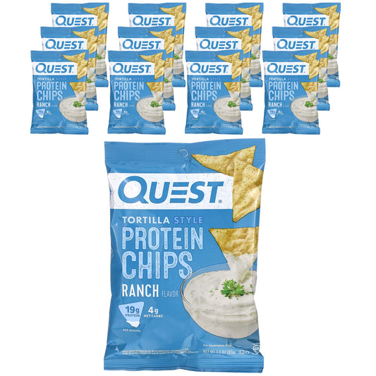 Quest Nutrition, Tortilla Style Protein Chips, Ranch, 12 Bags, 1.1 oz (32 g)