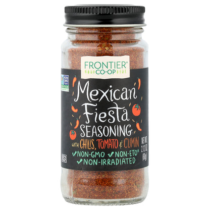 Frontier Co-op, Mexican Fiesta Seasoning, with Chilis, Tomato & Cumin, 2.12 oz (60 g)