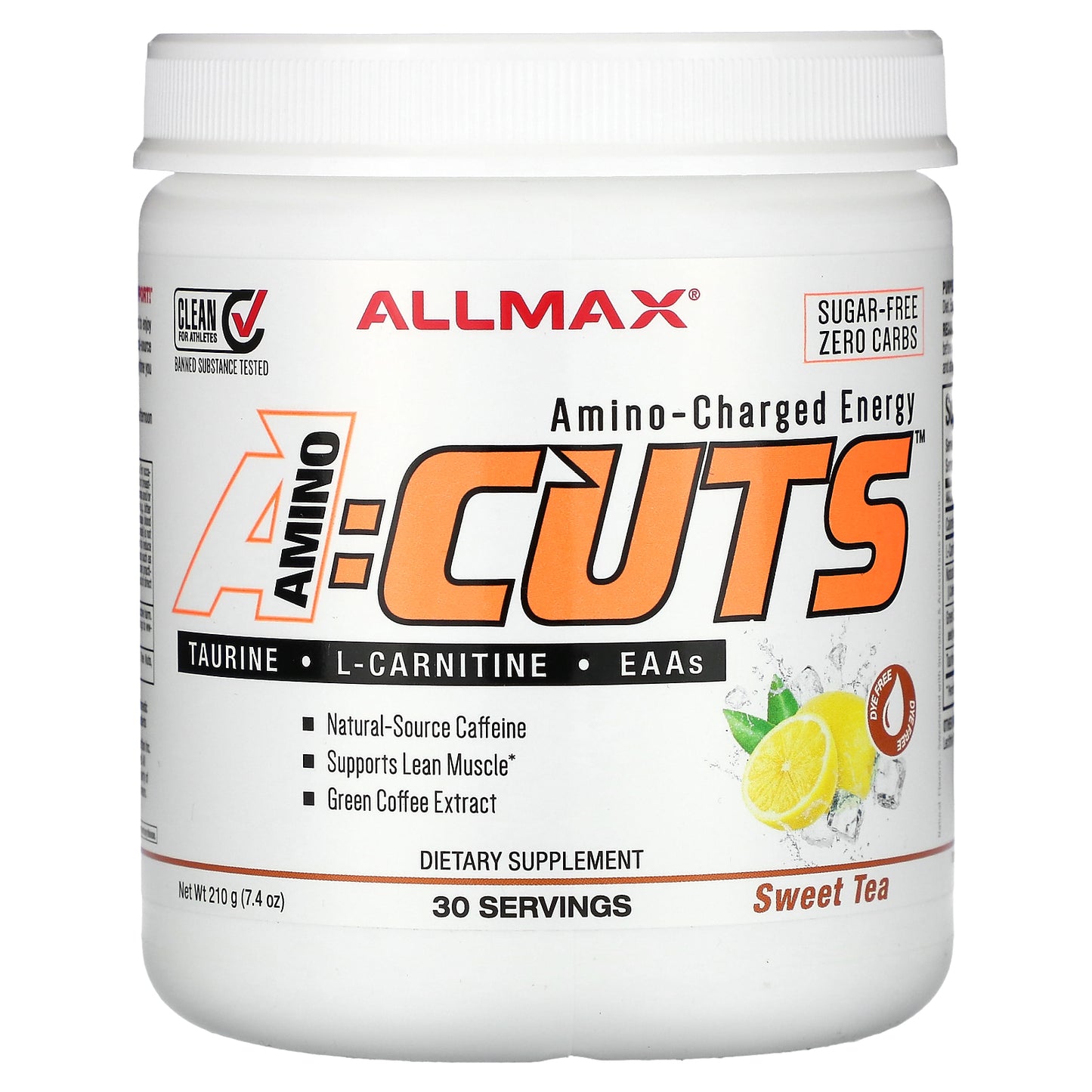 ALLMAX, ACUTS™, Amino-Charged Energy, Sweet Tea, 7.4 oz (210 g)