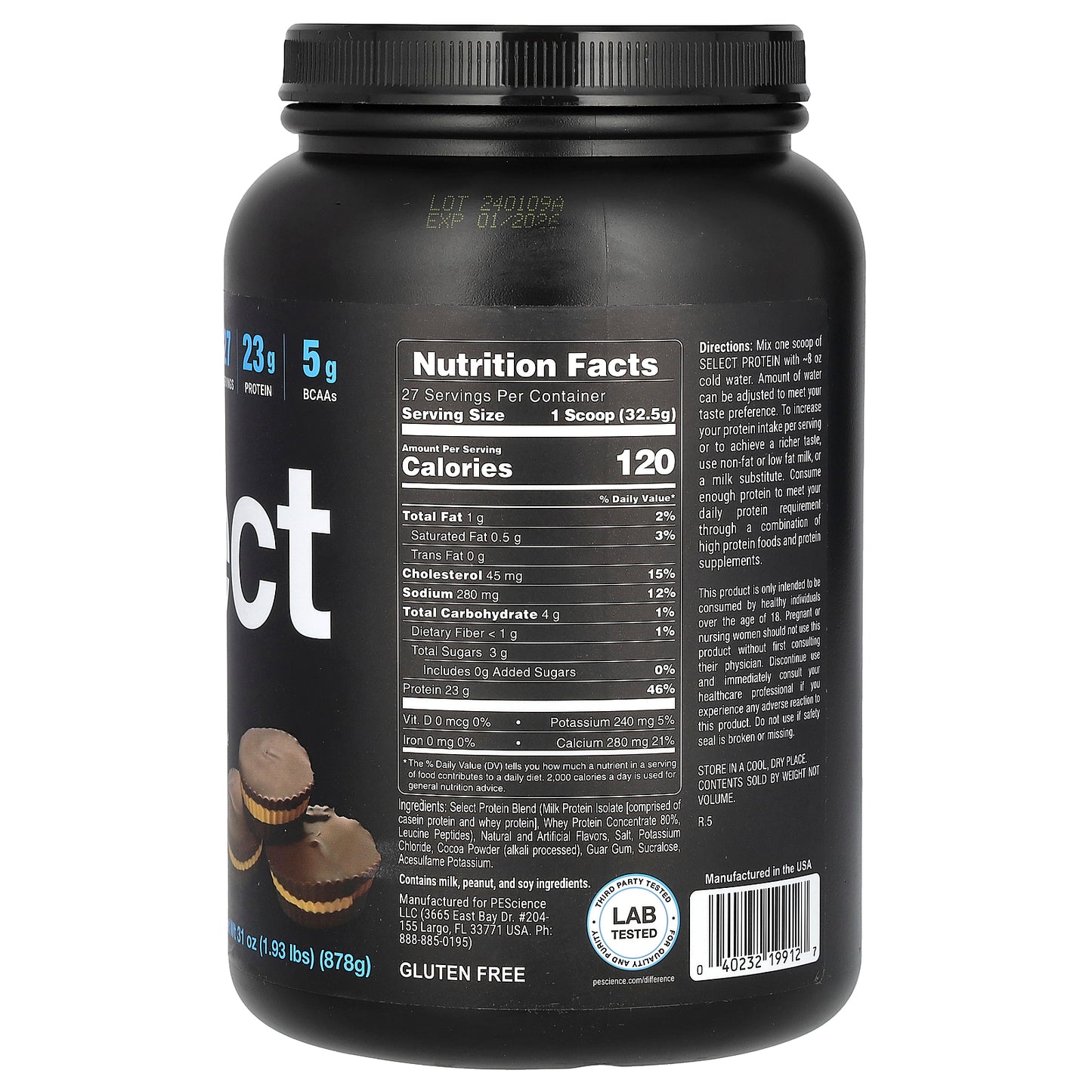 PEScience, Select Protein™, Chocolate Peanut Butter Cup, 1.93 lbs (878 g)