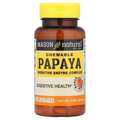 Mason Natural, Chewable Papaya, Digestive Enzyme Complex, Peach , 100 Chewables