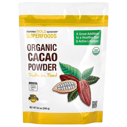 California Gold Nutrition, Superfoods, Organic Cacao Powder, 8.5 oz (240 g)