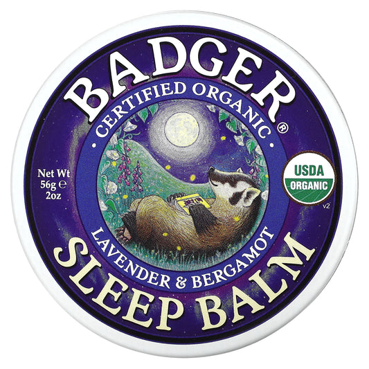 Badger, Organic Sleep Balm, Lavender & Bergamot, 2 oz (56 g)