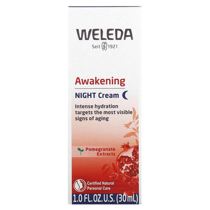 Weleda, Awakening Night Cream, Pomegranate Extracts, 1 fl oz (30 ml)