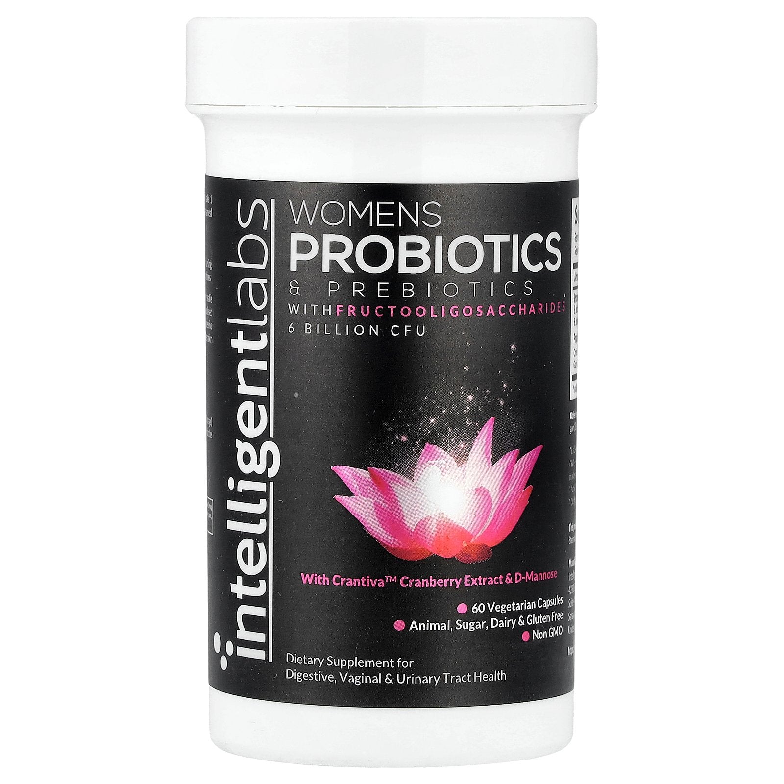 Intelligent Labs, Women's Probiotics & Prebiotics with Fructooligosaccharides, 60 Vegetarian Capsules