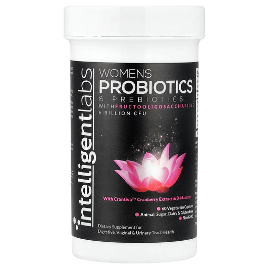 Intelligent Labs, Women's Probiotics & Prebiotics with Fructooligosaccharides, 60 Vegetarian Capsules