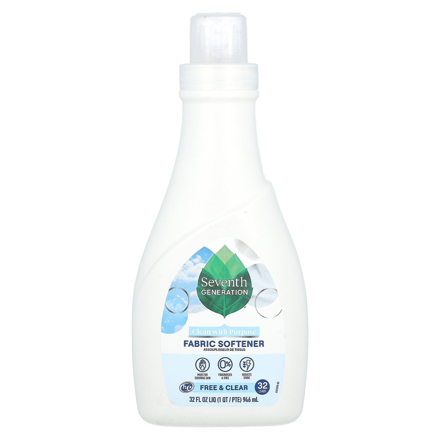 Seventh Generation, Fabric Softener, Free & Clear, 32 fl oz (946 ml)