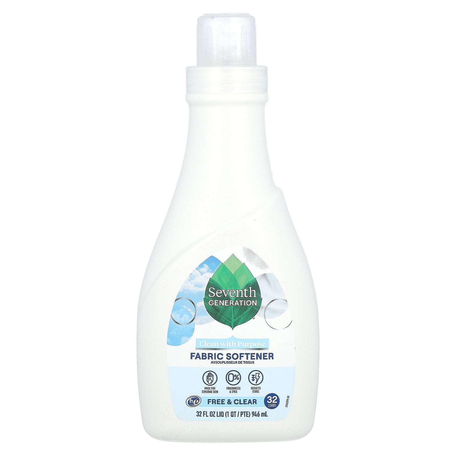 Seventh Generation, Fabric Softener, Free & Clear, 32 fl oz (946 ml)