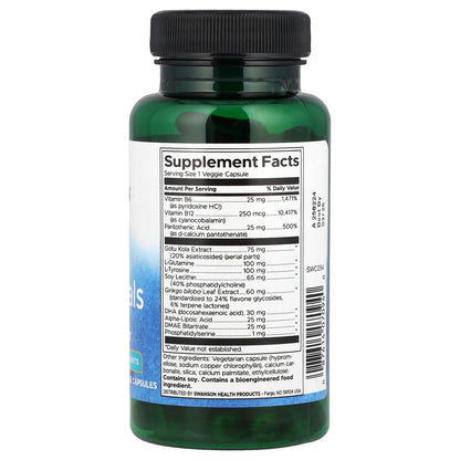 Swanson, Brain Essentials, 60 Veggie Capsules