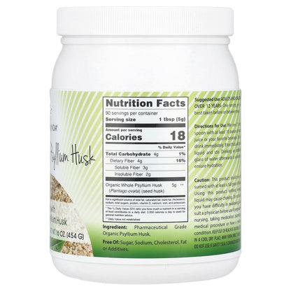 Amazing India, Organic Whole Psyllium Husk, 16 oz (454 g)