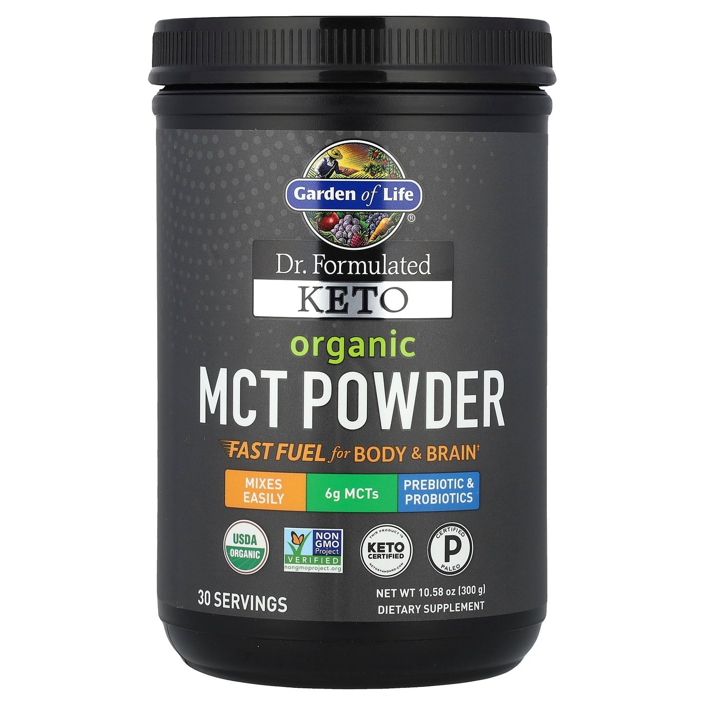 Garden of Life, Dr. Formulated Keto, Organic MCT Powder, 10.58 oz (300 g)