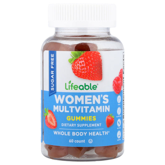 Lifeable, Women's Multivitamin Gummies, Sugar Free, Natural Strawberry, 60 Gummies