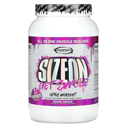 Gaspari Nutrition, SizeOn, All In One Muscle Builder, Grape Cooler, 3.59 lbs (1.63 kg)