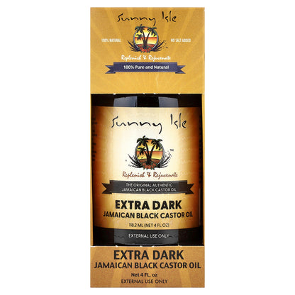 Sunny Isle, Extra Dark Jamaican Black Castor Oil, 4 fl oz (118.2 ml)