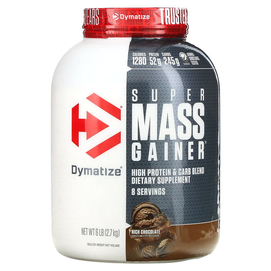 Dymatize, Super Mass Gainer™, Rich Chocolate, 6 lb (2.7 kg)
