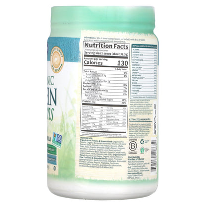 Garden of Life, RAW Organic Protein & Greens, Plant Formula, Lightly Sweet, 22.92 oz (650 g)