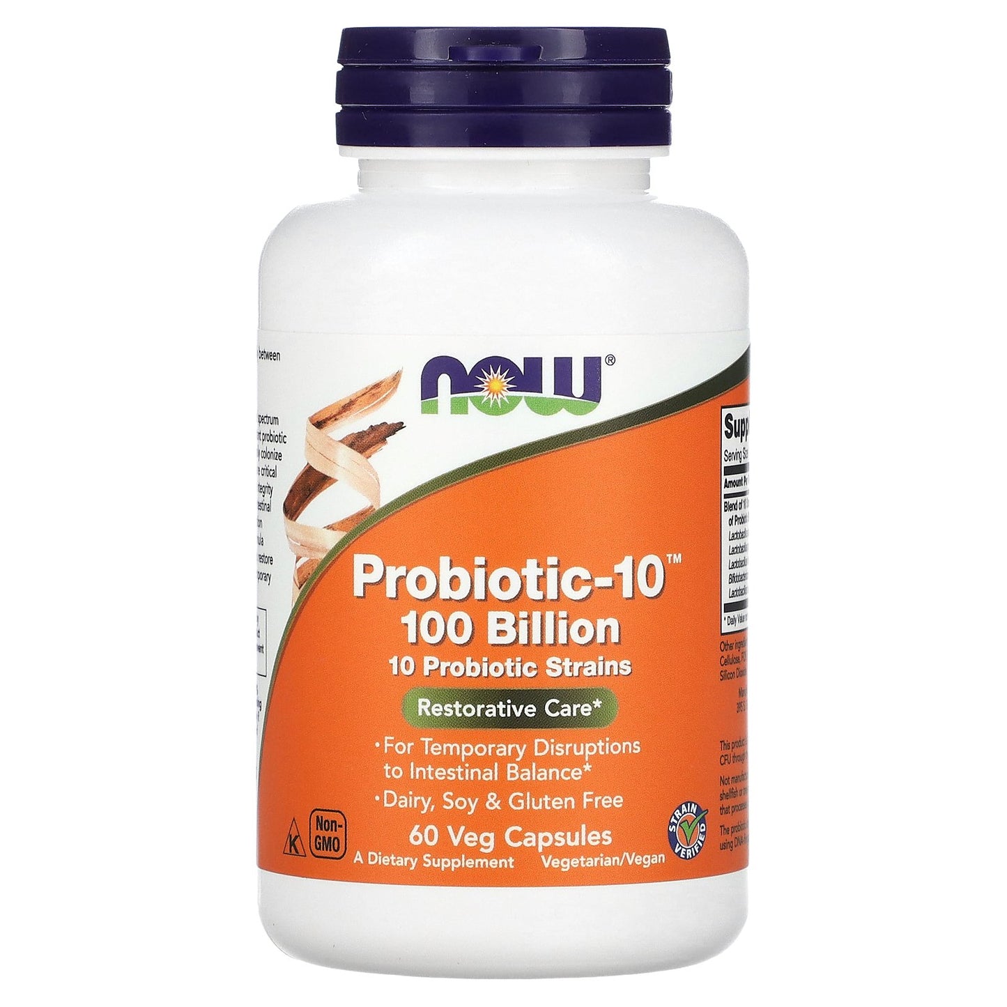 NOW Foods, Probiotic-10, 100 Billion, 60 Veg Capsules