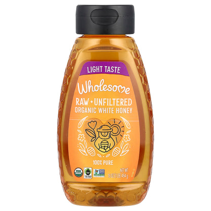 Wholesome Sweeteners, Organic White Honey, Raw, Unfiltered, 16 oz (454 g)