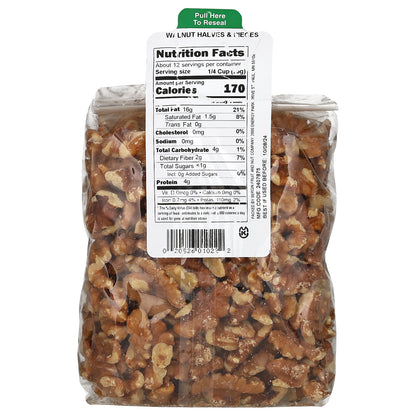 Bergin Fruit and Nut Company, Walnut Halves and Pieces, 11 oz (312 g)