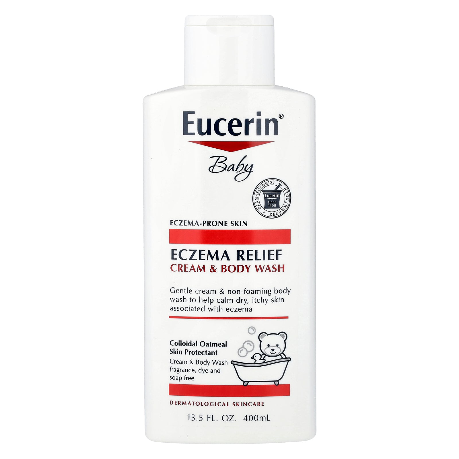 Eucerin, Baby, Eczema Relief, Cream & Body Wash, 13.5 fl oz (400 ml)
