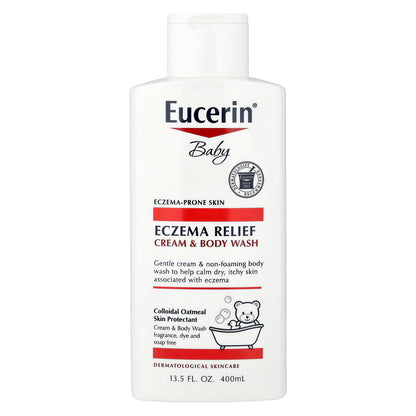Eucerin, Baby, Eczema Relief, Cream & Body Wash, 13.5 fl oz (400 ml)