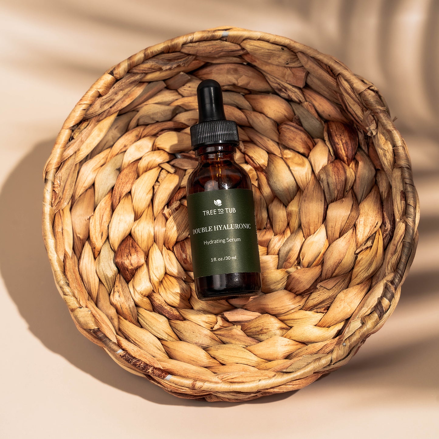 Tree To Tub, Double Action Hyaluronic Acid Serum, Fragrance Free, 1 fl oz (30 ml)