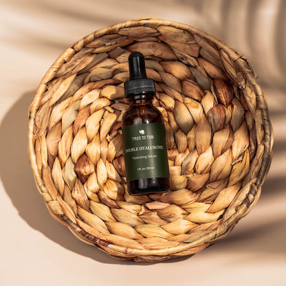 Tree To Tub, Double Action Hyaluronic Acid Serum, Fragrance Free, 1 fl oz (30 ml)