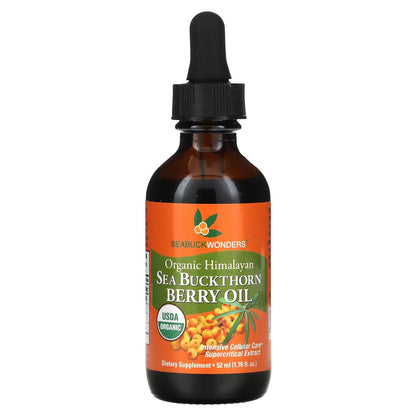 SeaBuckWonders, Organic Himalayan Sea Buckthorn Berry Oil, Intensive Cellular Care, 1.76 oz (52 ml)